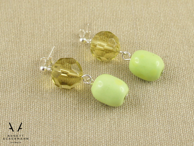 Greenery // Lemon Gras // 2er-Set // Kette & Ohrringe von Ackermann-Schmuck