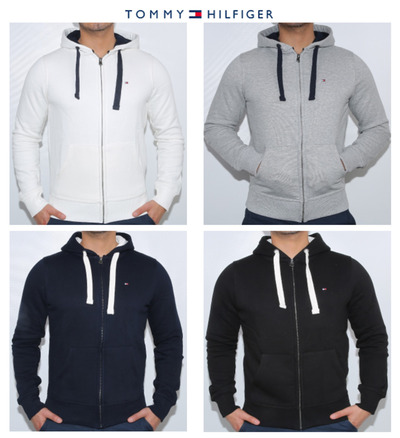 Tommy Hilfiger Hoodie mit Zipper in 4 Farben, NEU-OVP S-XXL, Kapuzenshirt, Shirt von fairhandelshop