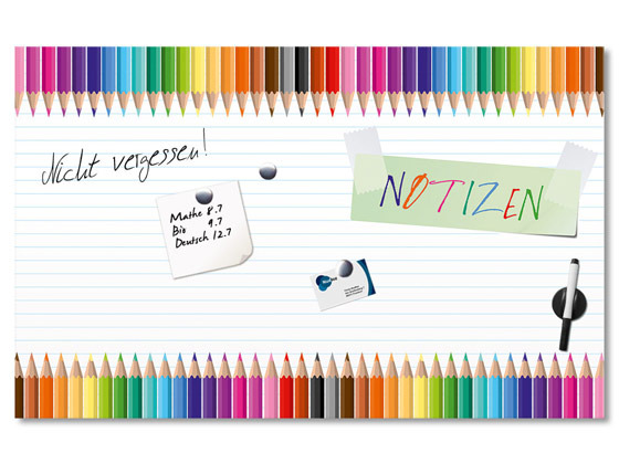 Glasmagnettafel Spruch Notizen Stifte von GrazDesign
