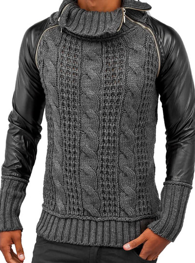 BANGASTIC - herren CHUNKY KNIT zipper rollkragenpullover BANGASTIC - herren CHUNKY KNIT zipper rollkragenpullover von 4SALE_FASHION.DE
