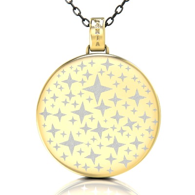 Sternen Kette mit Gravur auf Anhänger mit Silberlegierung Sternen Kette mit Gravur auf Anhänger mit Silberlegierung von Mania.Design - Die besondere Kette mit Gravur