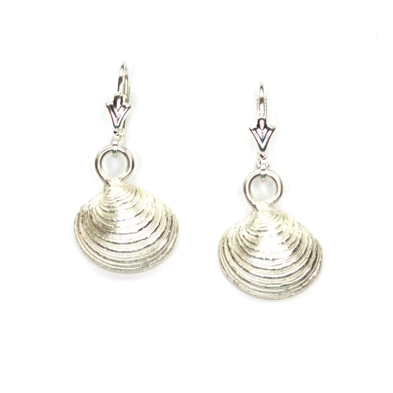 Ohrringe Venusmuschel 925er Silber von Muschelkreation Christine Bachmann