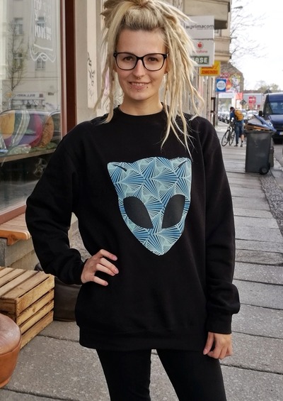 Alien Katze Psychedelic Sweater von Ain't no snail