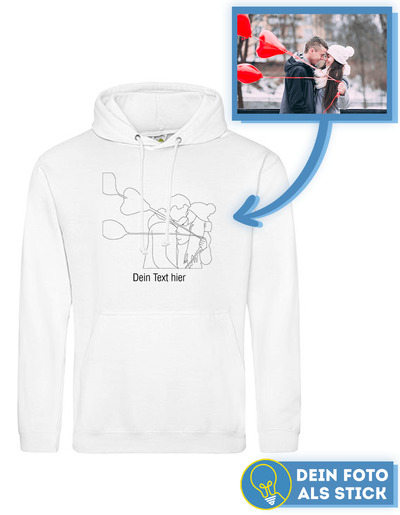 Personalisierter Hoodie mit Foto Bestickung von Stitch Your Mind