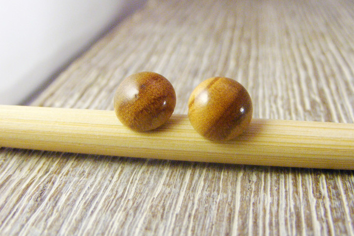 Holz Ohrstecker Silber 925 Olivenholz Ø 8mm Holz Ohrstecker Silber 925 Olivenholz Ø 8mm von Holzfelge