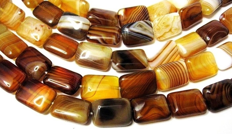 Achat Orange Braun 10x14 mm Edelstein Strang von Edelsteine-Welt