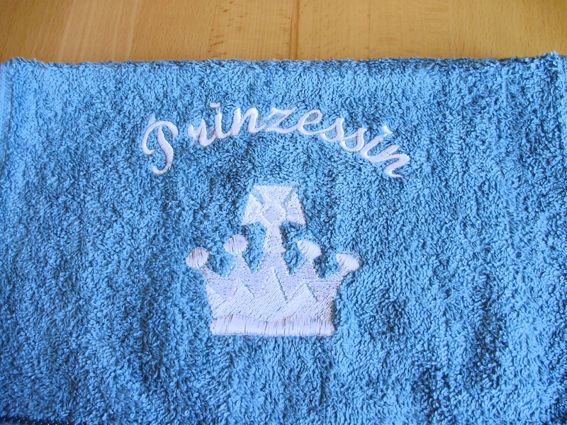 Gästehandtuch☀PRINZESSIN☀für Mädchen bestickt☀ von Hobbyhaus