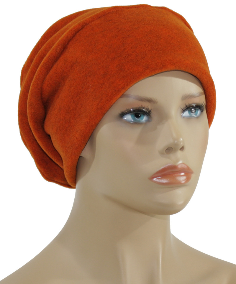 Beanie Fleece Mütze Wintermütze terracotta Poppy von klennes