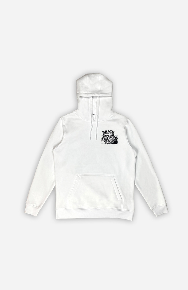 Brain Emotion Heavy Hoodie – Weiß Brain Emotion Heavy Hoodie – Weiß von Big Drip