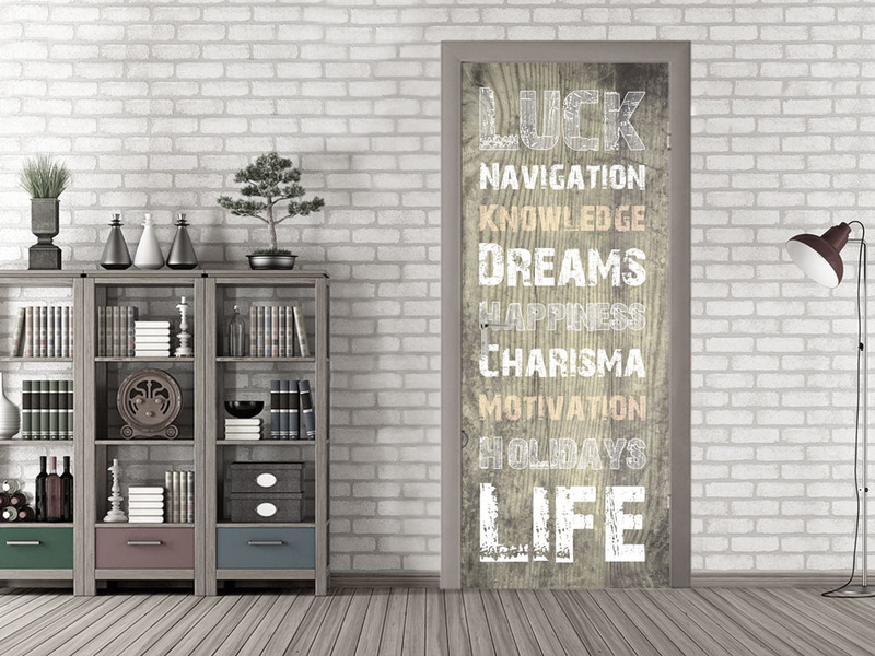 Türbild Türaufkleber Aufkleber für Wohnzimmer Spruch Luck Navigation Life von GrazDesign