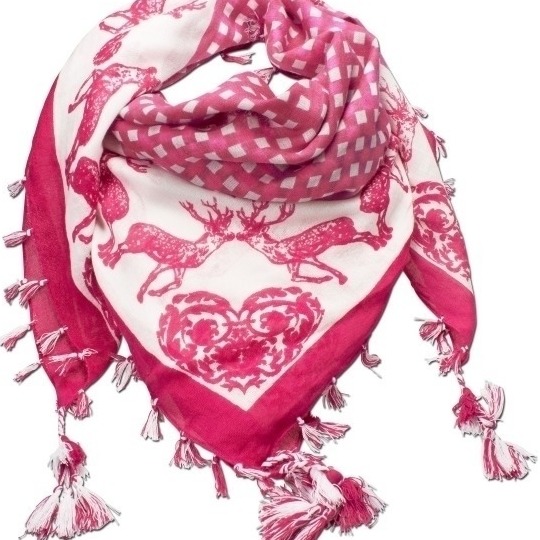 Trachtentuch "verliebte Hirsche" v. Alpenflüstern von Trachtenladerl-online.de