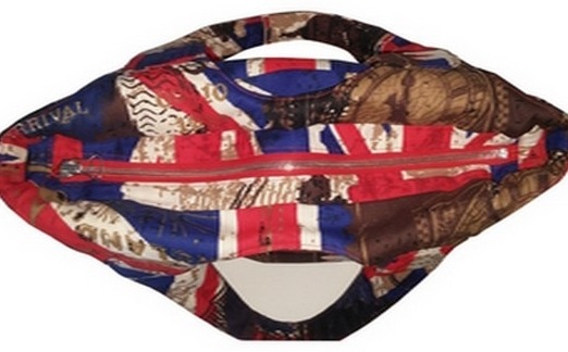 Stoff Beutel mit Hirschkopfmotiv London Style von Unikats-by-Sabine-Greim