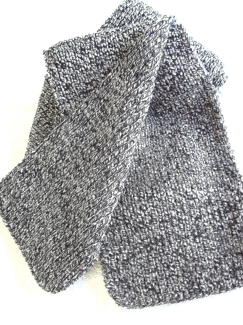 Herrenschal★Strickschal★in schwarz-grau★handgestrickt und extralang★ Herrenschal★Strickschal★in schwarz-grau★handgestrickt und extralang★ von Hobbyhaus