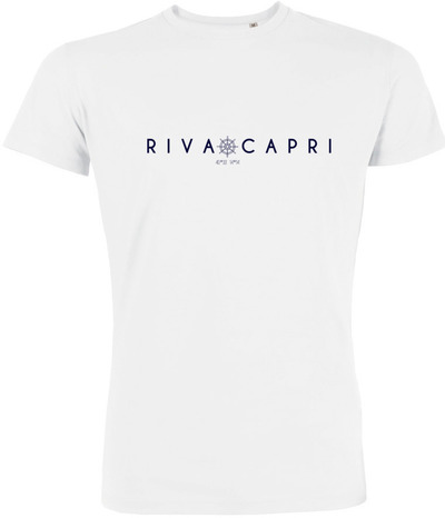 RIVACAPRI Tshirt Weiss handbedruckt von RIVACAPRI