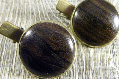 Haarklammern,-Haarspangenset Ziricote Holz Ø 25mm Haarklammern,-Haarspangenset Ziricote Holz Ø 25mm von Holzfelge
