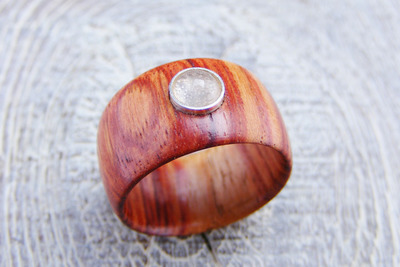 Holz Ring Rosenholz / Rosenquarz Ø 5mm G56 Holz Ring Rosenholz / Rosenquarz Ø 5mm G56 von Holzfelge