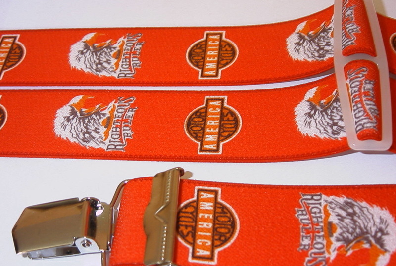 BIKER - Hosenträger - Motorrad - Adler -  Deutschland - 4 stabile Clip von Melsa-1atrend