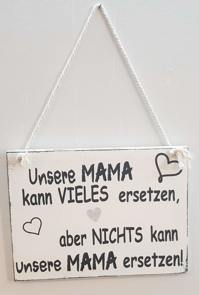 Mutter Geschenk Muttertag wunderschöne Wanddeko "ohne MAMA" Holzschild Spruch Dekotafel Sprücheschild Vintage Shabby Mutter Geschenk Muttertag wunderschöne Wanddeko "ohne MAMA" Holzschild Spruch Dekotafel Sprücheschild Vintage Shabby von lieberKREUZundQUER