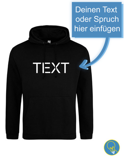 Personalisierter Hoodie mit Text Bestickung von Stitch Your Mind