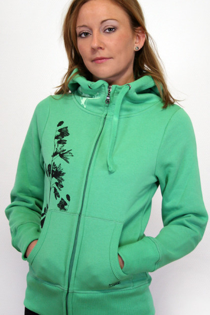 Sweatjacke "Floral", hellgrün Sweatjacke "Floral", hellgrün von Spangeltangel