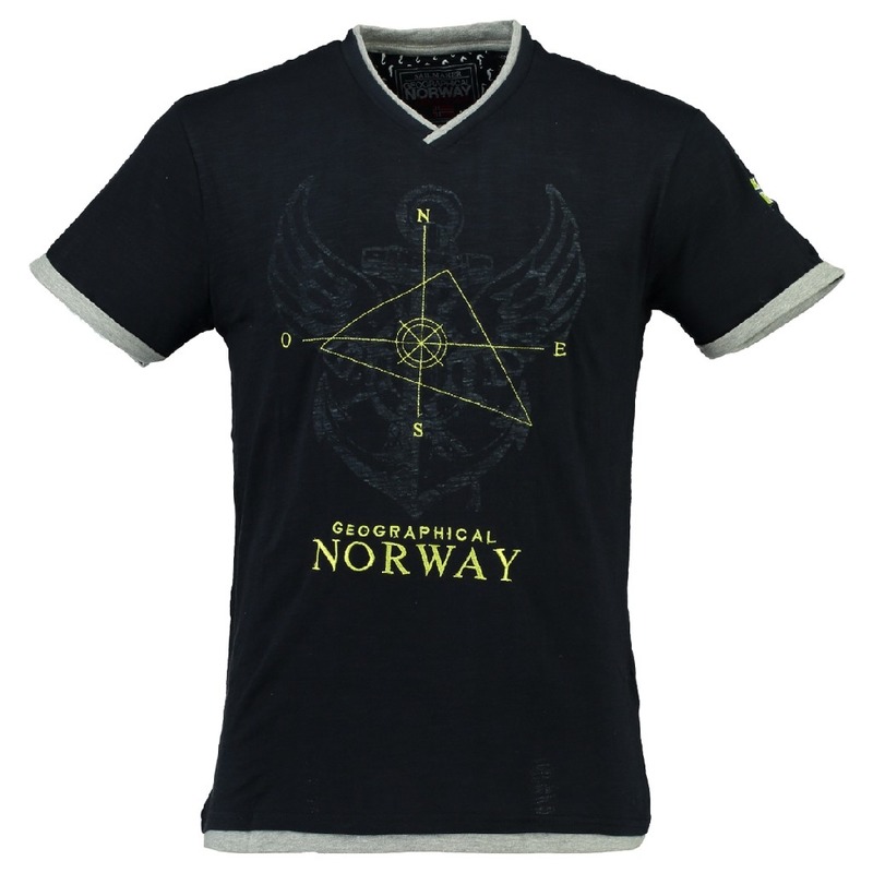 Geographical Norway Herren V-T-Shirt JIRON Herrenshirt kurzarm Shirt NEU/OVP von fairhandelshop