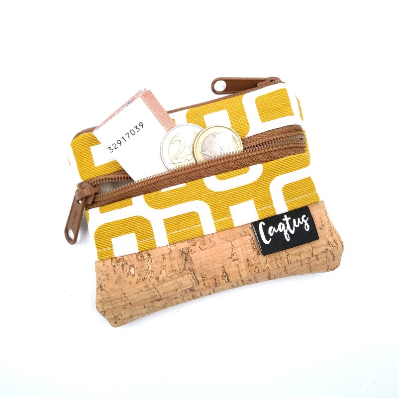 Mini Geldbeutel Kork Handmade von Caqtusdesign