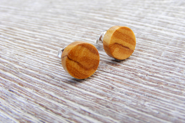 Holz Ohrstecker Silber 925 Olivenholz Ø 9mm Holz Ohrstecker Silber 925 Olivenholz Ø 9mm von Holzfelge