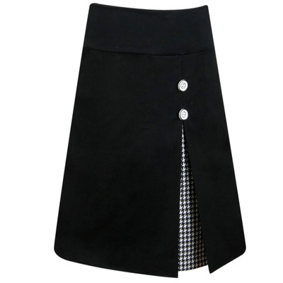 Retro Kellerfaltenrock schwarz weiß Hahnentritt Retro Kellerfaltenrock schwarz weiß Hahnentritt von LineaMano