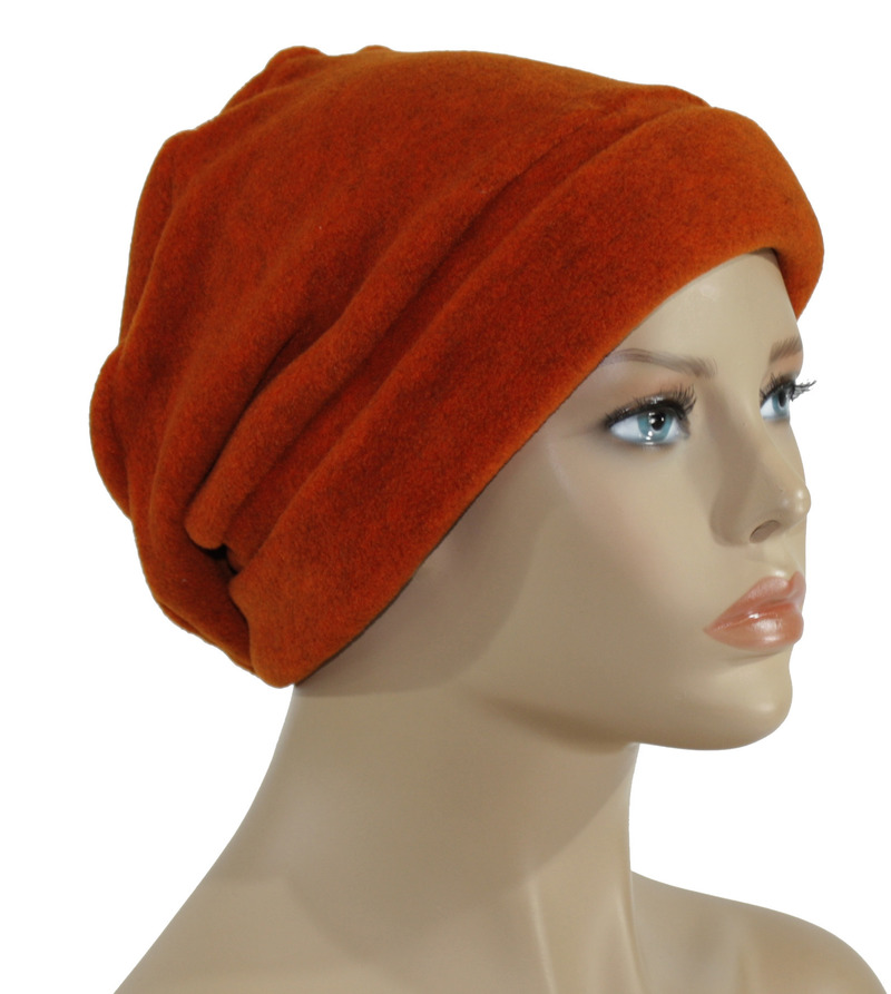 Beanie Fleece Mütze Wintermütze terracotta Poppy von klennes