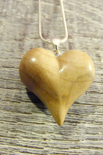 Silberkette Herzanhänger, Ahornholz Länge:50cm Silberkette Herzanhänger, Ahornholz Länge:50cm von Holzfelge