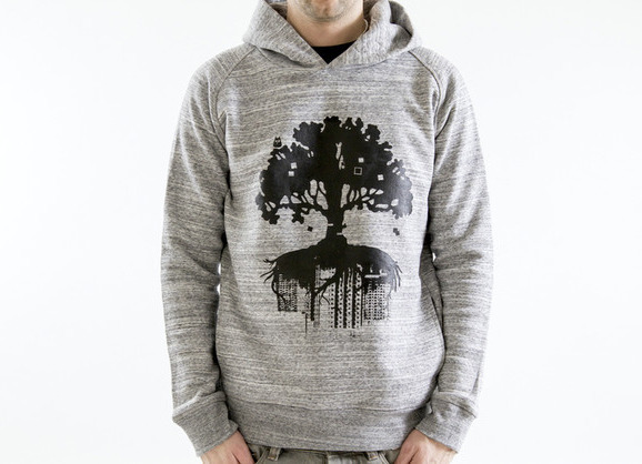 FAIRWEAR BIO Hoodie Pullover grau schwarz BAUM FAIRWEAR BIO Hoodie Pullover grau schwarz BAUM von FARBSPECHT