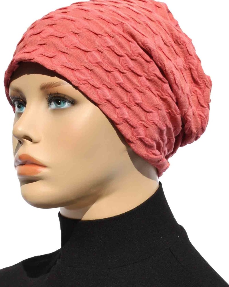 BEANIE MÜTZE leichte unifarbene Mütze Chemo Mütze Welle lachs BEANIE MÜTZE leichte unifarbene Mütze Chemo Mütze Welle lachs von klennes