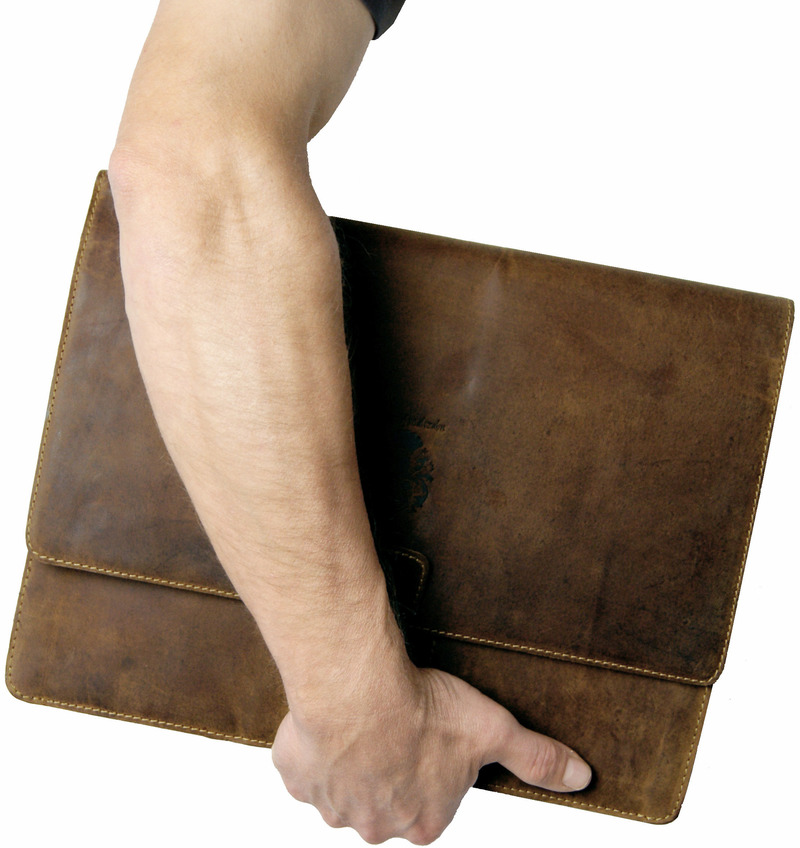 Dicke Collegemappe SCHILLER mit Schultergurt aus Grassland-Leder - inkl. Lederpflege Dicke Collegemappe SCHILLER mit Schultergurt aus Grassland-Leder - inkl. Lederpflege von Ledertaschenshop24