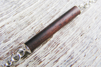 Armband Silber 925 Palisander Holz Ø 4 x 26 mm, Armband Silber 925 Palisander Holz Ø 4 x 26 mm, von Holzfelge