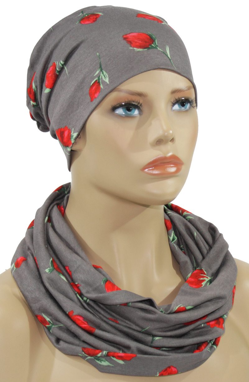 Mütze Schal Set taupe Rose Alisa von klennes