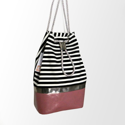 Baumwolle/Leder Beutsack „Minimal“ Baumwolle/Leder Beutsack „Minimal“ von Erika Szücs