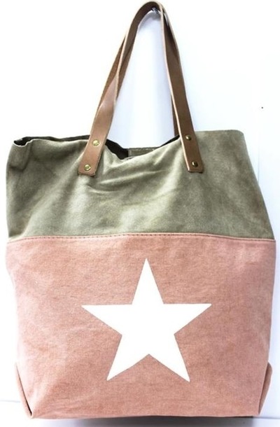 Italy* Canvas/ledertasche, rosa von MaeinOd