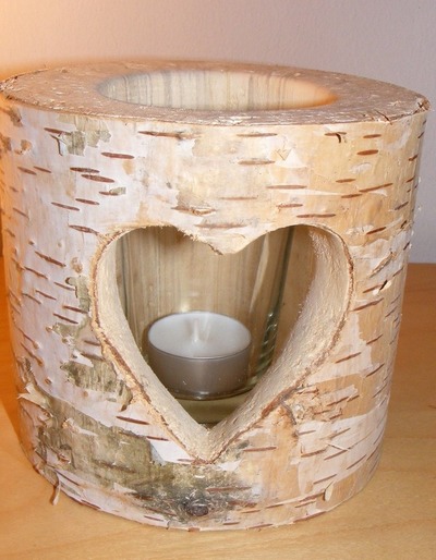 Herz-Windlicht / Birke-Rinde Herz-Windlicht / Birke-Rinde von Holzfelge