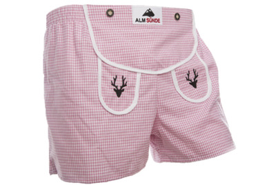 Boxershorts Lederhose Rosa von ALM SÜNDE