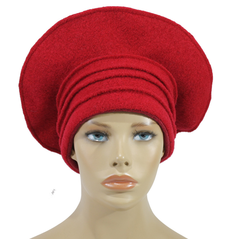 Damen Baskenmütze Wolle rot Designermütze Damen Baskenmütze Wolle rot Designermütze von klennes