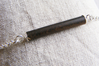 Armband Silber 925 Makassar Ebenholz Ø 4 x 26 mm, Armband Silber 925 Makassar Ebenholz Ø 4 x 26 mm, von Holzfelge