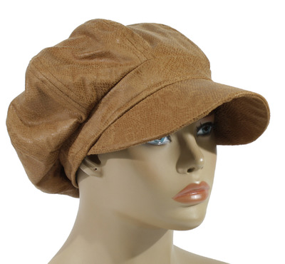 Damen Ballonmütze Ledermütze camel Damen Ballonmütze Ledermütze camel von klennes