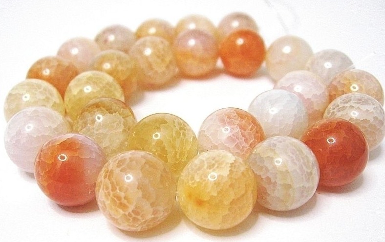 Edelstein Strang Achat Perlen Apricot 14 mm Edelstein Strang Achat Perlen Apricot 14 mm von Edelsteine-Welt