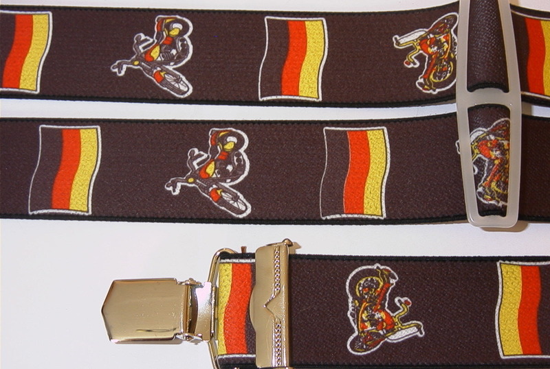 BIKER - Hosenträger - Motorrad - Adler -  Deutschland - 4 stabile Clip von Melsa-1atrend