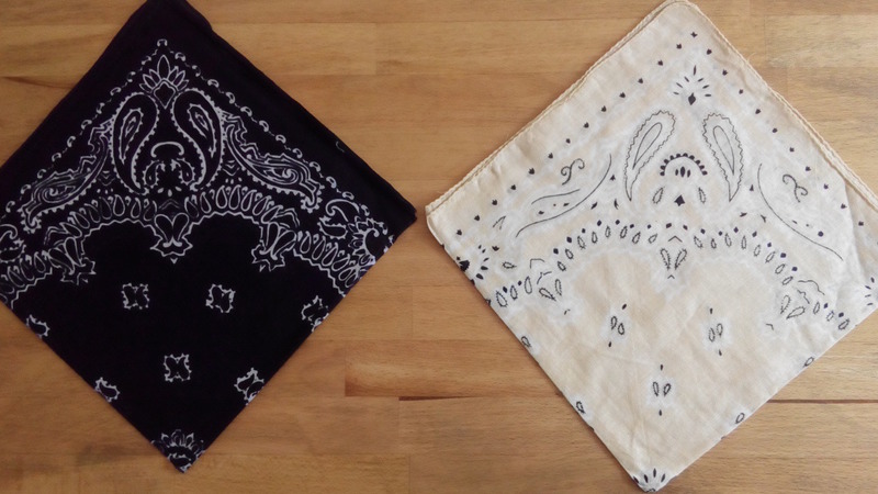 Baumwoll-Tücher Bandana Blau oder Beige von dreimal6