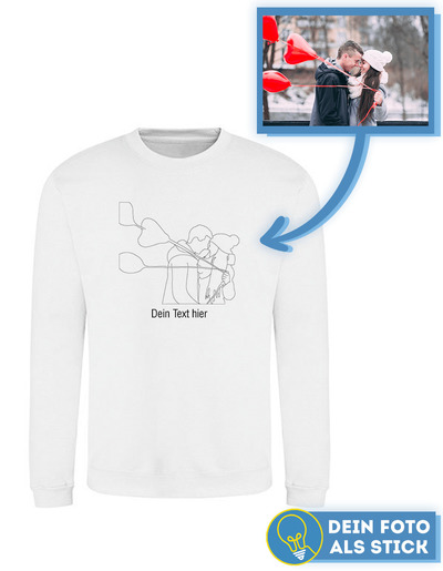 Personalisiertes Sweatshirt mit Foto Bestickung von Stitch Your Mind