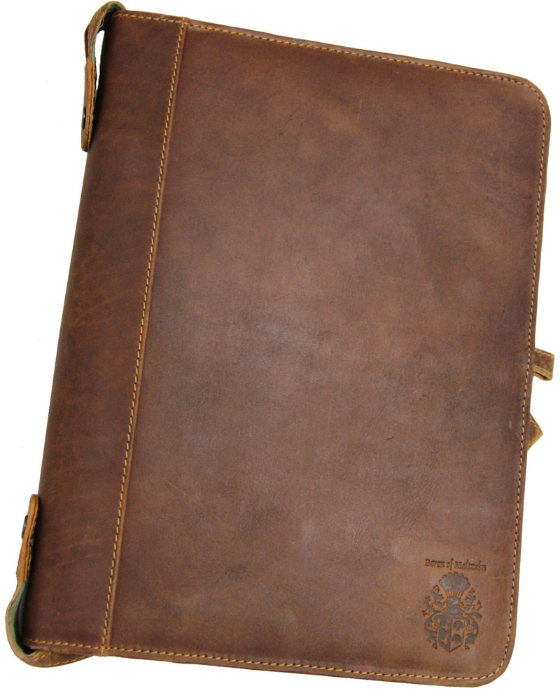 Konferenzmappe HELMHOLTZ aus braunem Grassland-Leder - inkl. Lederpflege Konferenzmappe HELMHOLTZ aus braunem Grassland-Leder - inkl. Lederpflege von Ledertaschenshop24