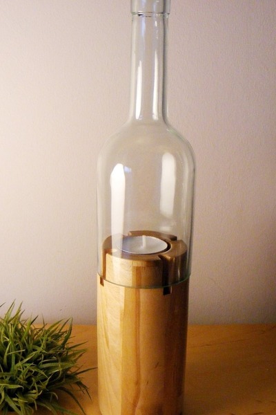 Flaschenwindlicht / Birke geleimt Holz / klar Flaschenwindlicht / Birke geleimt Holz / klar von Holzfelge