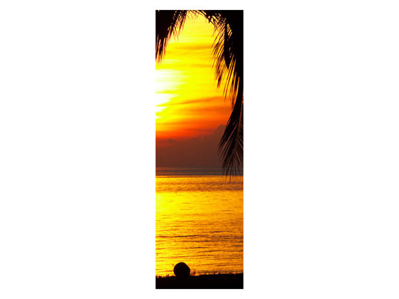 Türbild Türaufkleber Tür Deko Türsticker Meer Sonnenuntergang Palmen Strand von GrazDesign