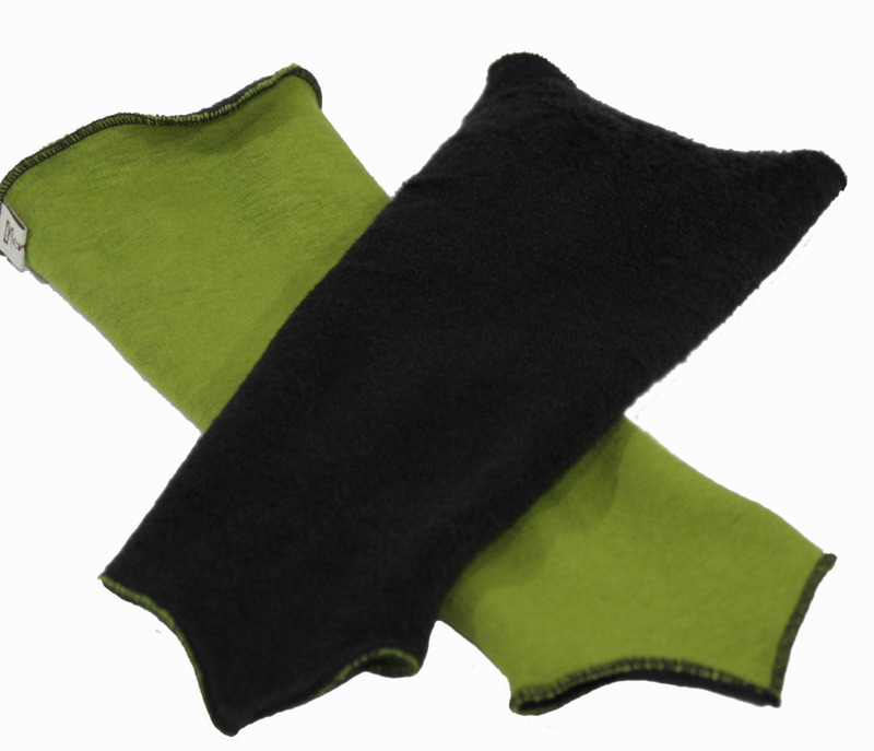 3er Set Mütze Schal Stulpen Set grün-schwarz Sabrina von klennes